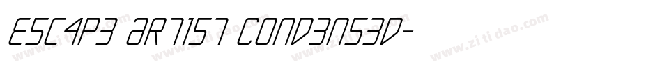 Escape Artist Condensed字体转换